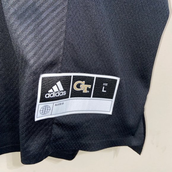 Adidas Georgia Tech Yellow Jackets Football Jersey Black Mens HG4404 NEW $130 - Picture 5 of 12